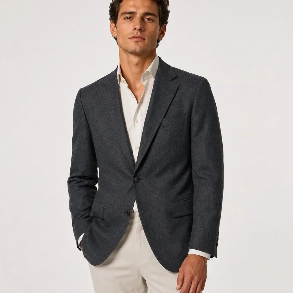 Suitsupply 42R Havana slim Traveller Unstructured Blazer jacket Cerruti wool